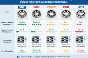Comparison of internal clearance consistency across major precision bearing brands